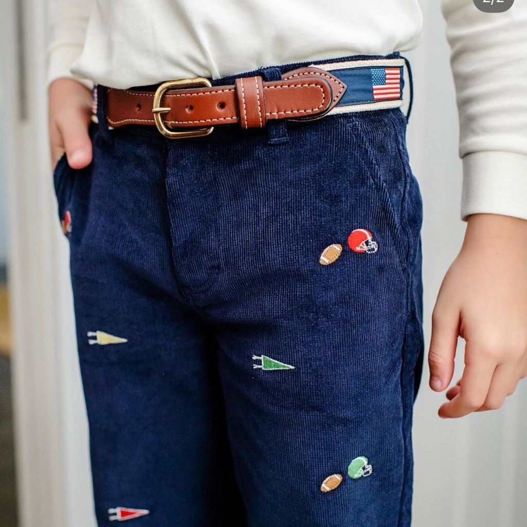 Tbbc Critter Prep School Pant- Corduroy Nantucket Navy **Nwt**